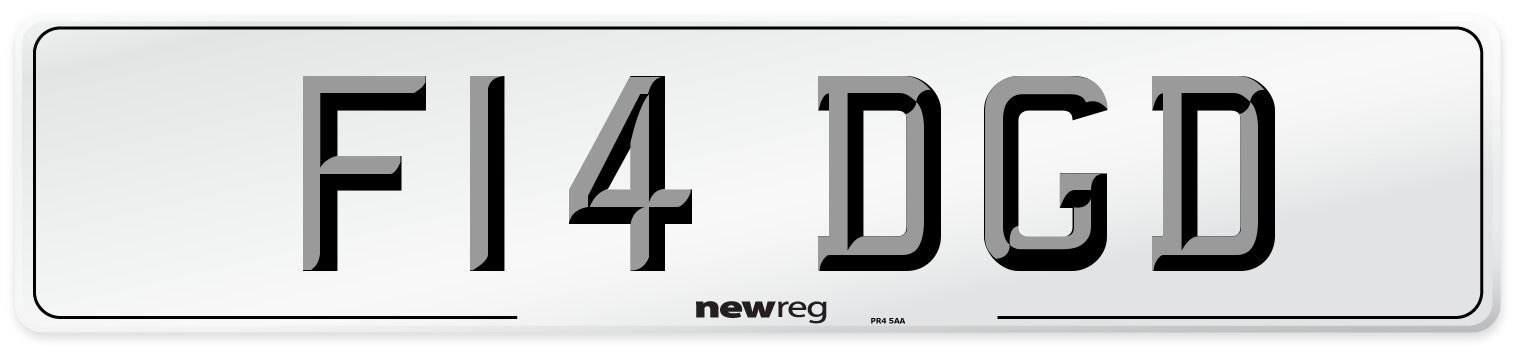 F14 DGD Number Plate from New Reg